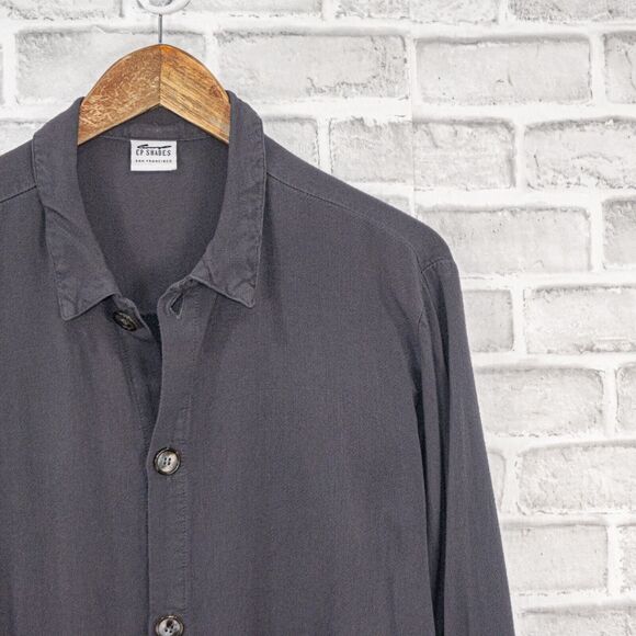 CP SHADES Women's Rayon Oversize Button Down Shirt in Gray Size Small - Picture 8 of 13